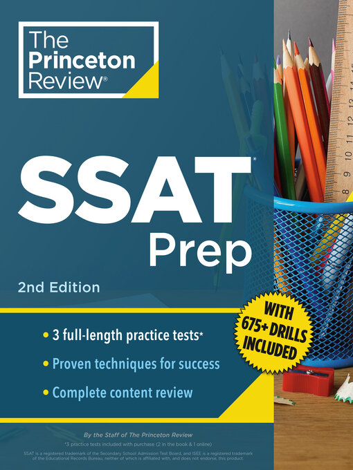 Cover image for Princeton Review SSAT Prep